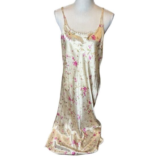Oscar de la Renta PInk Lablel Vintage Slip Dress Babydoll Midi Sz M Y2K - Picture 1 of 7